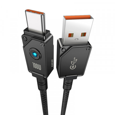 Kabel Baseus Unbreakable USB-USB C 100m 1m (czarny) - Galeria zdjęcie 4