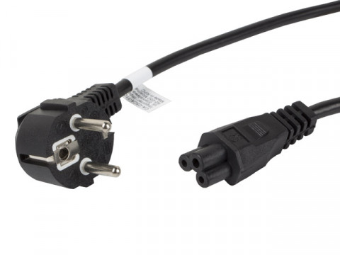 Lanberg kabel zasilający do laptopa cee 7/7->c5 ca-c5ca-11cc-0018-bk - Galeria zdjęcie 1