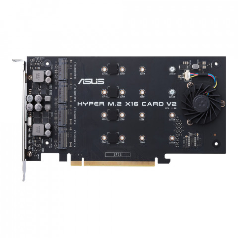 Kontroler ASUS Hyper M.2 PCIe 3.0 x16, 4x M.2 NVMe (2242/2260/2280/22110) GEN 3 - Galeria zdjęcie 2