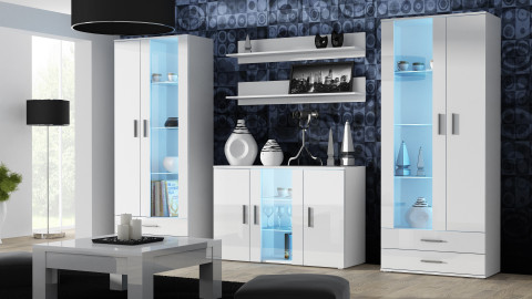 Komoda 120cm SOHO S7 biały/ biały połysk - Galeria zdjęcie 2