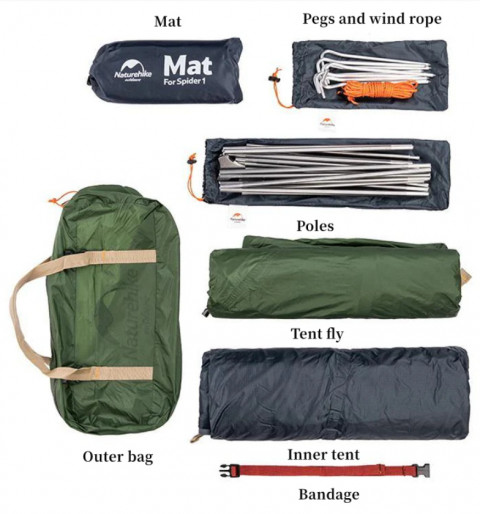 Naturehike Namiot Cycling Ultralight 1 NH18A095-D-Orange - Galeria zdjęcie 8