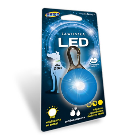 HILTON LED Zawieszka Silikonowa 2,0x3,1x5,5cm dla psa - Galeria zdjęcie 1