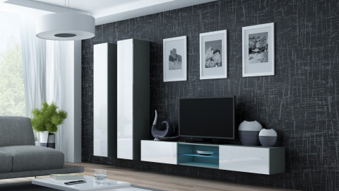 Zestaw meblowy VIGO 19 szary/biały połysk - Galeria zdjęcie 1