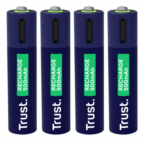 Baterie AAA Trust USB-C RECHARGEABLE BATTERIES 4P (25671) - Galeria zdjęcie 1
