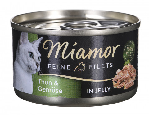 MIAMOR Feine Filets - filety mięsne tuńczyk z warzywami - mokra karma dla kota - 100 g - Galeria zdjęcie 1