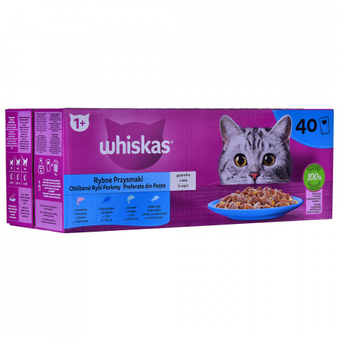 WHISKAS Rybne przysmaki w galaretce - mokra karma dla kota - 40x85 g - Galeria zdjęcie 2