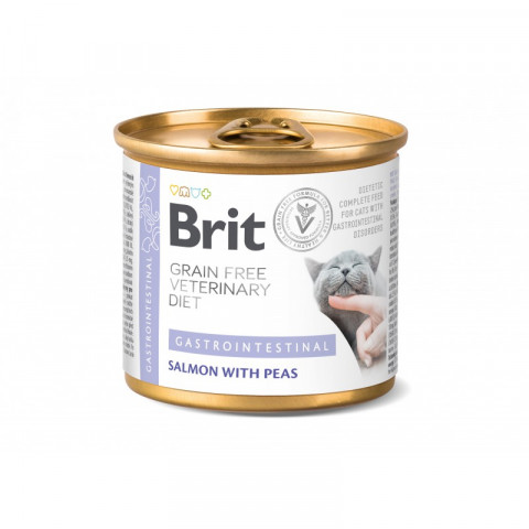 BRIT Grain Free Veterinary Diet Gastrointestinal Salmon&Pea - mokra karma dla kota - 200g - Galeria zdjęcie 1