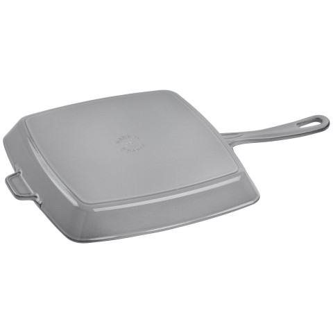Kwadratowa patelnia żeliwna grillowa STAUB 40501-109-0 - grafitowa 30 cm - Galeria zdjęcie 2