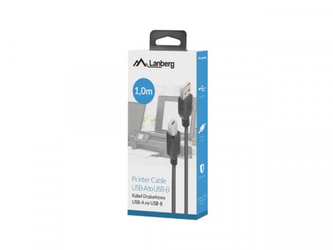 LANBERG KABEL USB-A->USB-B M/M 2.0 1M FERRYT BOX - Galeria zdjęcie 1
