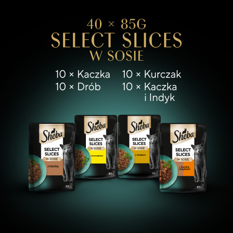 SHEBA Selection Select Slices Drobiowe Smaki - mokra karma dla kota - 40 x 85g - Galeria zdjęcie 11