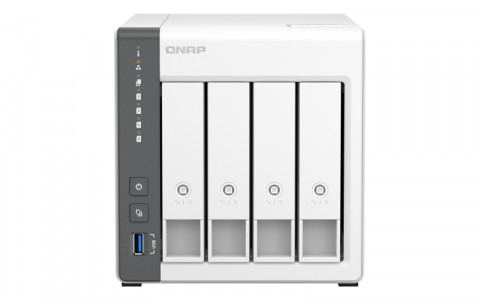 Qnap TS-433-4G, Tower, 4 x 2.5"/3.5" SATA , ARM 2.0GHz Quad core, 4GB, 1 x 2.5GbE + 1 x GbE, External adapter (PSU) - Galeria zdjęcie 3