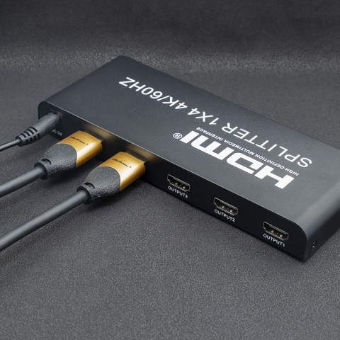 QOLTEC ROZDZIELACZ SPLITTER 4XHDMI 4KX2K | 6GB/S - Galeria zdjęcie 3