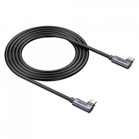 UNITEK KABEL USB-C KĄTOWY 90°/90° PD 100W M/M 1M - Galeria zdjęcie 6