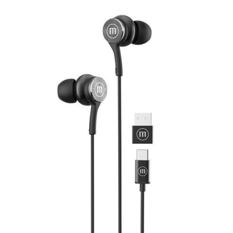 MAXELL XC1 Słuchawki przewodowe USB-C connector czarne - Galeria zdjęcie 1