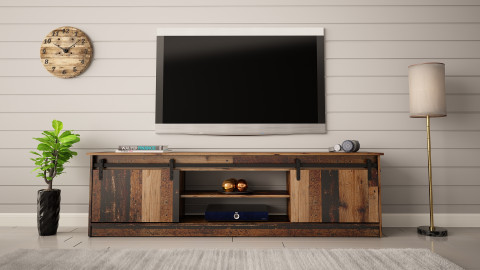 Szafka RTV GRANERO 200x56,7x35 old wood - Galeria zdjęcie 4