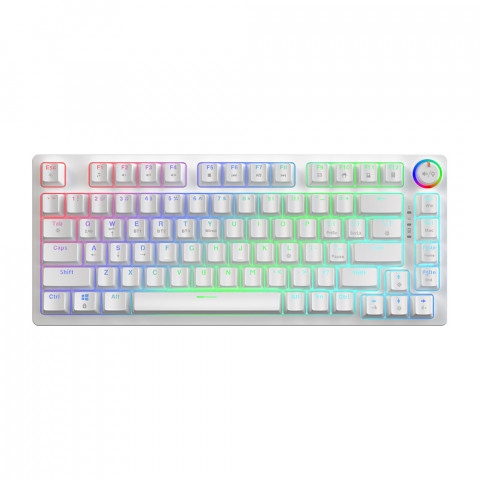 SAVIO KLAWIATURA MECHANICZNA PHENIX WHITE RED ABS - Galeria zdjęcie 3