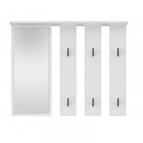 Wieszak + lustro PARMA 100x15xH.81,5 biel - Galeria zdjęcie 2