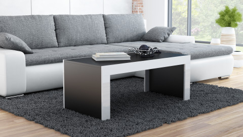 Stolik/ława TESS 120 czarny/ biały połysk - Galeria zdjęcie 1