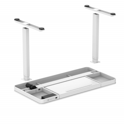 Biurko ACTIVEJET z elektryczną regulacją wysokości 140x70 ET119W-C biały - Galeria zdjęcie 8