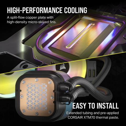 Chłodzenie wodne Corsair iCUE LINK H100i RGB Black - Galeria zdjęcie 14