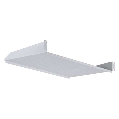 Półka stała A-Lan 19" 1U głęb. 250mm SA-P-19-1U-250-2-S szara - Galeria zdjęcie 4