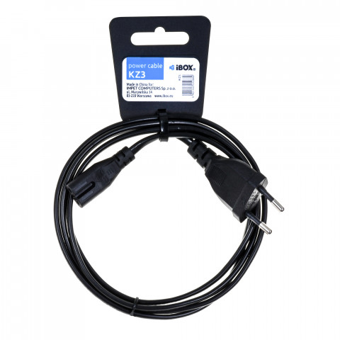 Kabel Zasilający I-box Euro 2-PIN Audio-RTV VDE 2X0,75MM Miedź - Galeria zdjęcie 1