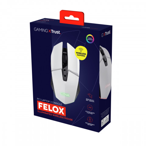 Mysz Bezprzewodowa Trust GXT110W FELOX biała (25069) - Galeria zdjęcie 6
