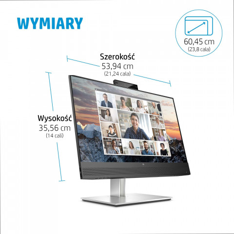 MONITOR HP LED 23,8” E24M G4 (40Z32AA) - Galeria zdjęcie 5