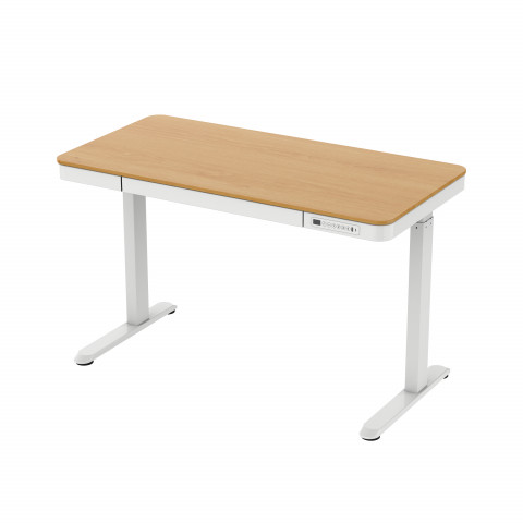 Biurko ACTIVEJET z elektryczną regulacją wysokości 140x70 ET119W-C biały/dąb - Galeria zdjęcie 3
