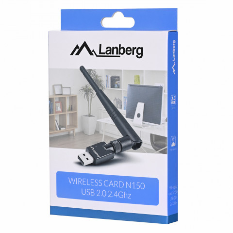 LANBERG BEZPRZEWODOWA KARTA SIECIOWA USB N150 - Galeria zdjęcie 9