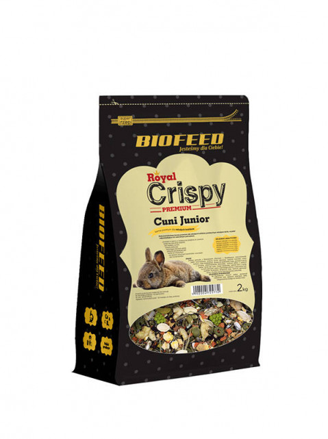 BIOFEED Royal Crispy Premium Cuni Junior - karma dla młodych królików - 2kg - Galeria zdjęcie 1