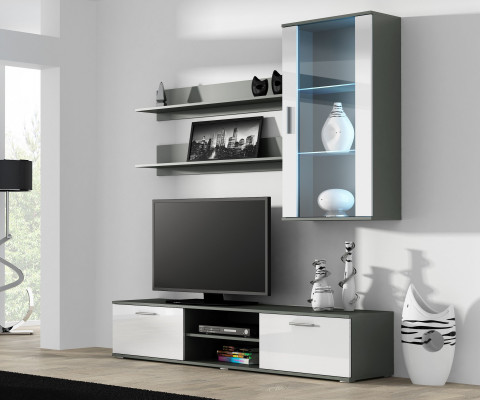 Zestaw meblowy SOHO 5 szary/biały połysk - Galeria zdjęcie 3