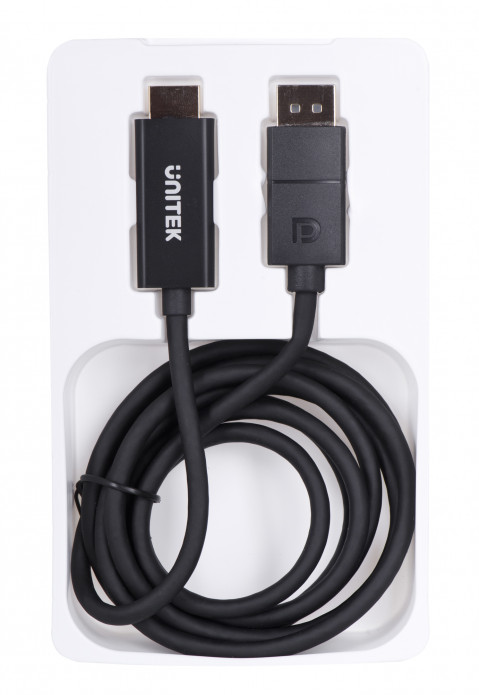 UNITEK ADAPTER KABEL DP 1.2 - HDMI, 4K 60HZ, 1,9M - Galeria zdjęcie 3