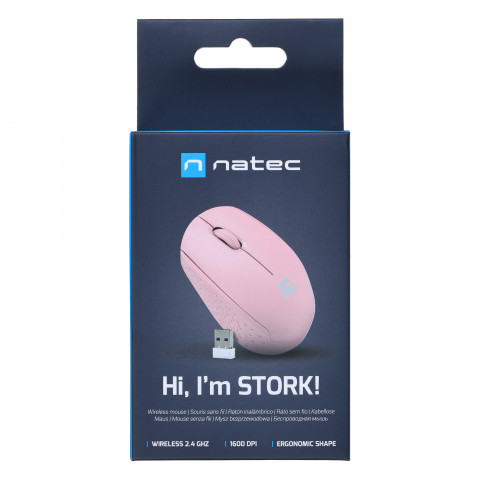 NATEC MYSZ BEZPRZEWODOWA STORK 1600DPI RÓŻOWA - Galeria zdjęcie 8
