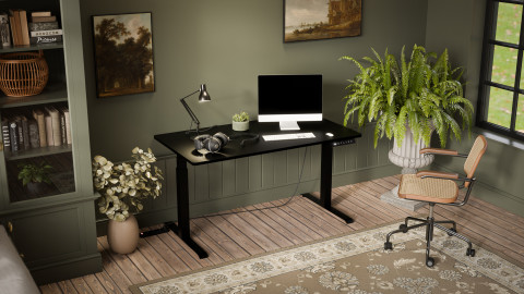 Biurko z elektryczną regulacją wysokości MOON LONG 150x80x72-120 czarny - Galeria zdjęcie 2