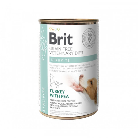 BRIT Grain Free Vet Diets Dog Struvite Indyk & Groszek - mokra karma dla psa - 6x400 g - Galeria zdjęcie 2
