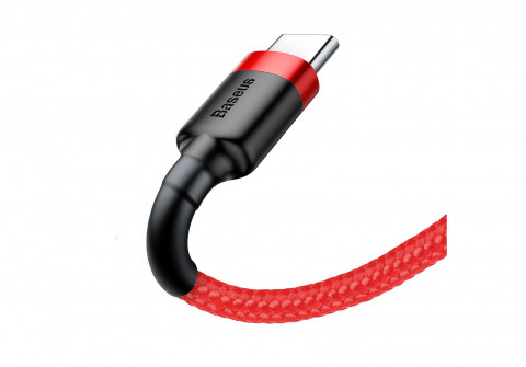 BASEUS CAFULE KABEL USB-C 3A 0,5M CZERWONY - Galeria zdjęcie 2