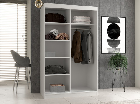 Szafa z drzwiami przesuwnymi IGA 120x61xH200 biel - Galeria zdjęcie 4