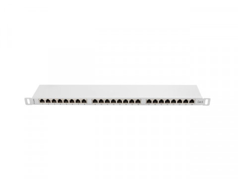 Lanberg patch panel 24 port 0.5u kat.6 ftp szary pps6-0024-s - Galeria zdjęcie 3