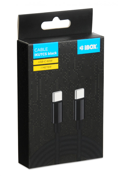 IBOX KABEL IKUTCS1B USB-C 60W SILICON 1M BLACK - Galeria zdjęcie 5