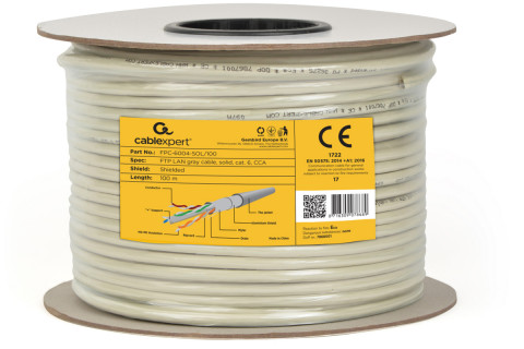 Gembird ftp kabel drut kat 6 awg24 cca 100m fpc-6004-sol/100 - Galeria zdjęcie 4