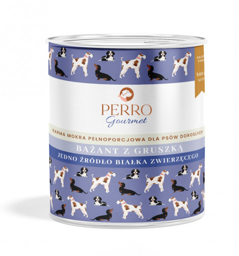 PERRO Gourmet Bażant z gruszką - mokra karma dla psa - 800g - Galeria zdjęcie 1