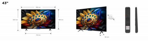 Telewizor TCL 43C655 QLED 43'' 4K Ultra HD Google TV Dolby Atmos DVB-T2 Czarny - Galeria zdjęcie 2