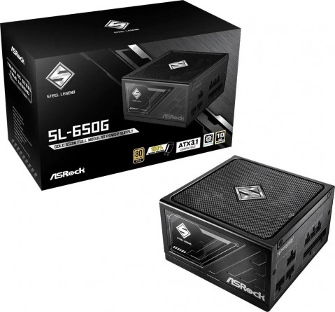 Zasilacz ASRock STEEL LEGEND 650W 80 Plus Gold (90-UXS065-GFEAAA) - Galeria zdjęcie 1