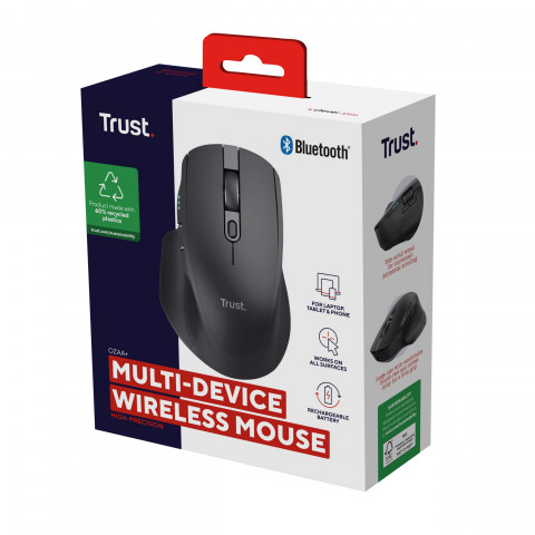 Mysz Bezprzewodowa Trust OZAA+ MULTI-CONNECT czarna (24820) - Galeria zdjęcie 7