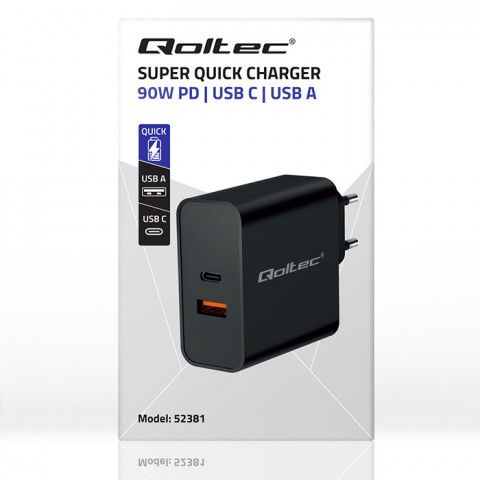 QOLTEC ŁADOWARKA SUPER QUICK PD | 1XUSB-C | 1XUSB - Galeria zdjęcie 8