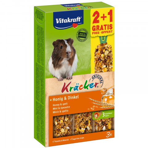 VITAKRAFT Kräcker Miód i orkisz - przysmak dla świnki morskiej - 2+1 - Galeria zdjęcie 1
