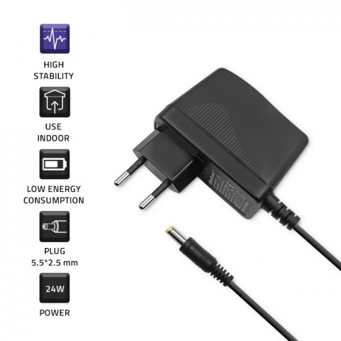 QOLTEC ZASILACZ WTYCZKOWY 24W | 12V | 2A | 5.5*2.5 - Galeria zdjęcie 4