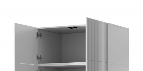 Szafa PAFOS 2D NADSTAWKA 90x55,5x45 biały mat - Galeria zdjęcie 2