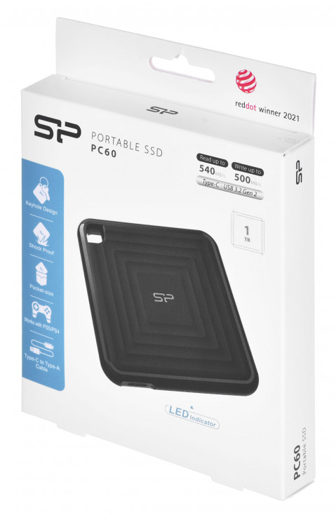 Dysk zewnętrzny SSD Silicon Power PC60 (1TB; USB 3.2 Gen 2; SP010TBPSDPC60CK) - Galeria zdjęcie 10